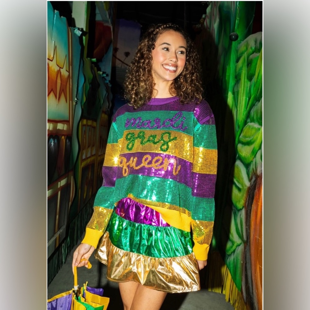 MARDI GRAS QUEEN SEQUIN
SWEATER